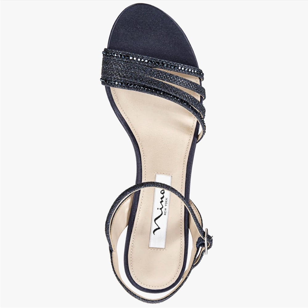 Bedazzled Navy Heels